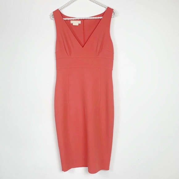 Michael Kors Orange dress 8 wool fitted #KRP455D